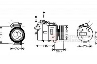 VAN WEZEL 0600k330 -  Компрессор, кондиционер